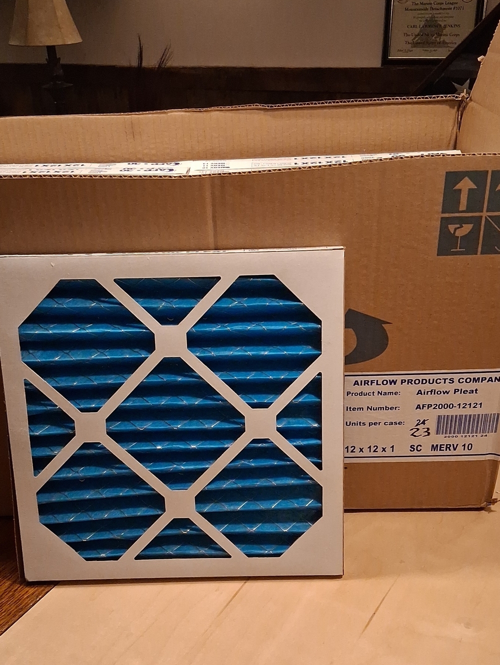 HVAC Pleated Air Filters - 12"x12"x1" -MERV 10 --  23 Filters New In Box